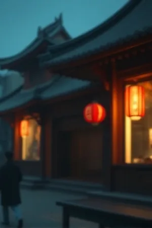 《孤灯照影》深夜窗前的一盏孤灯与半掩窗帘画面