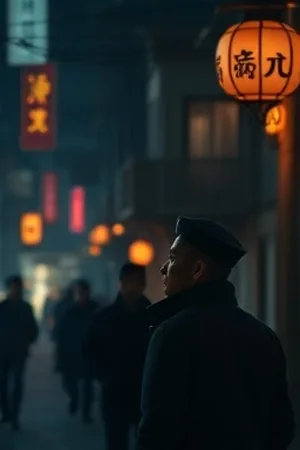 《断线风筝》屋顶上缠住电线的旧风筝画面